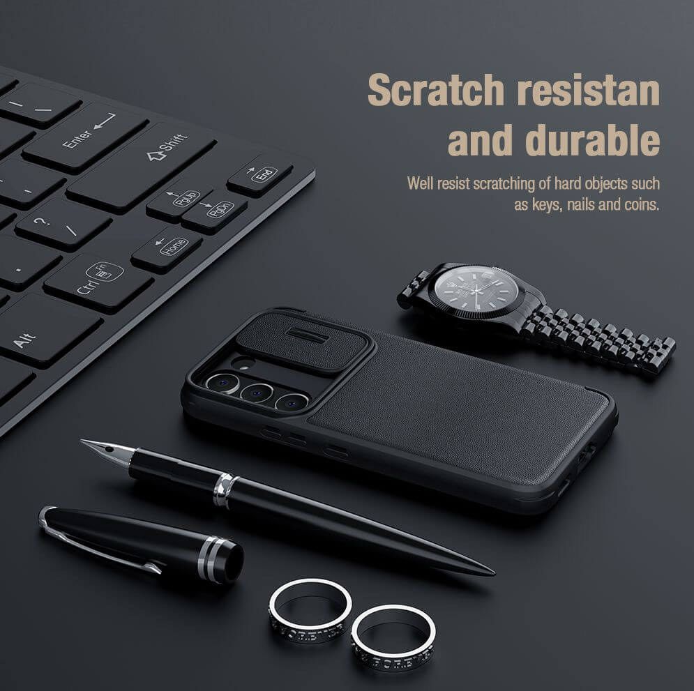 Nillkin Qin Pro Leather Samsung Galaxy S23 Plus Hoesje Slider Zwart afbeelding 7