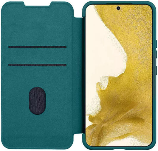 Nillkin Qin Pro Leather Samsung Galaxy S23 Plus Hoesje Slider Groen afbeelding 1