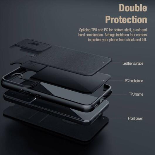 Nillkin Qin Pro Leather Samsung Galaxy S23 Plus Hoesje Slider Groen afbeelding 10