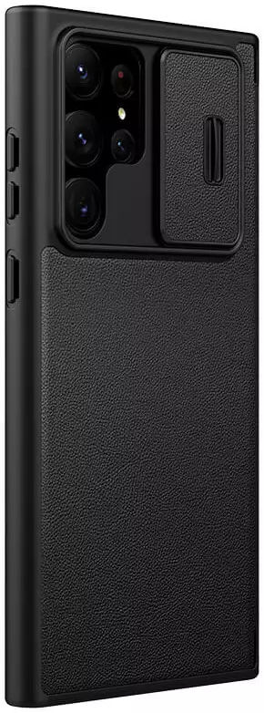 Nillkin Qin Pro Leather Samsung Galaxy S23 Ultra Hoesje Slider Zwart afbeelding 13