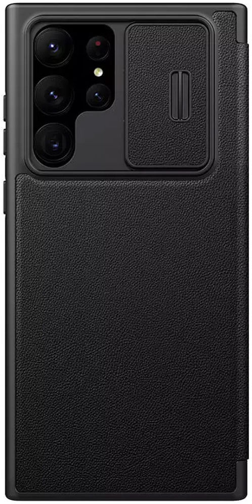 Nillkin Qin Pro Leather Samsung Galaxy S23 Ultra Hoesje Slider Zwart afbeelding 2