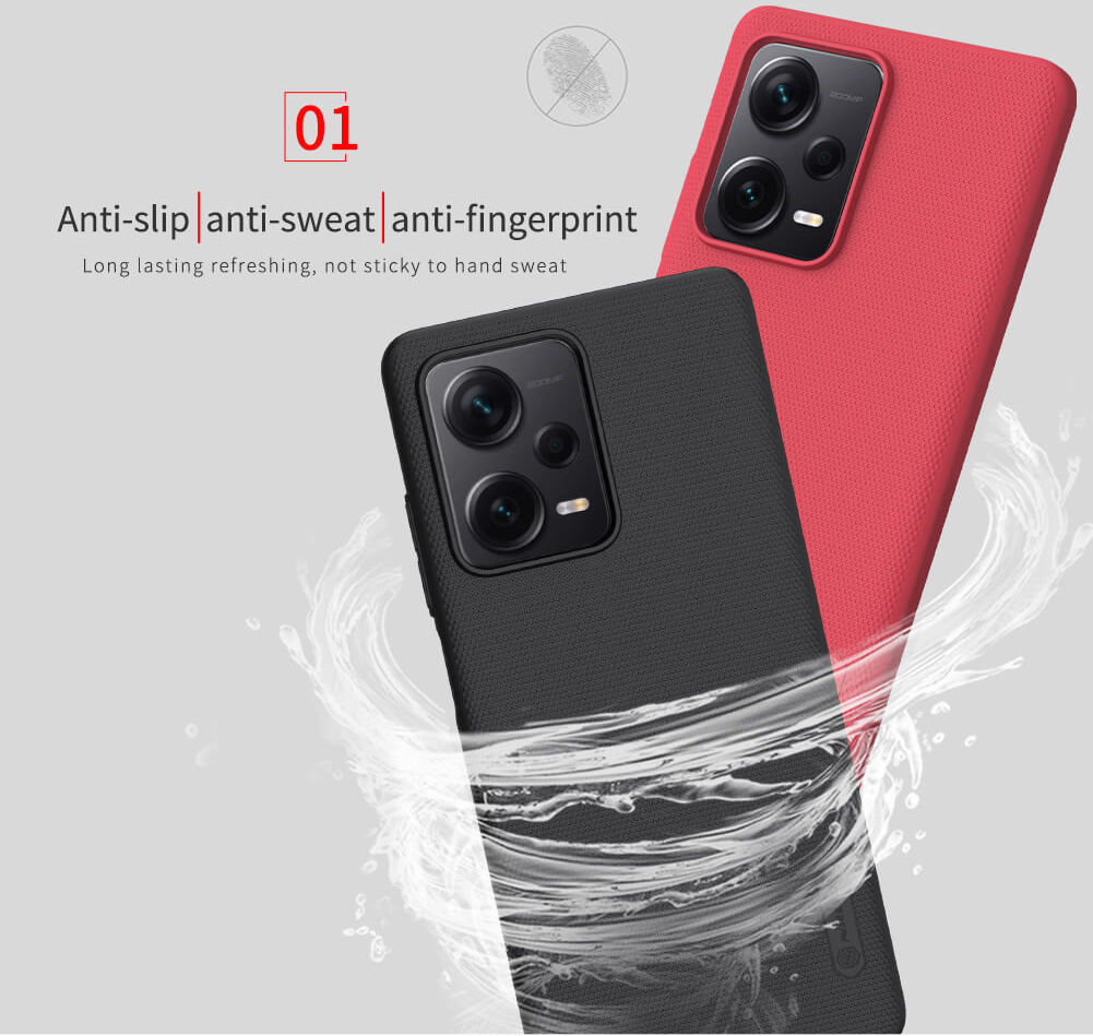 Nillkin Frosted Shield Xiaomi Redmi Note 12 Pro Plus Hoesje Rood afbeelding 5