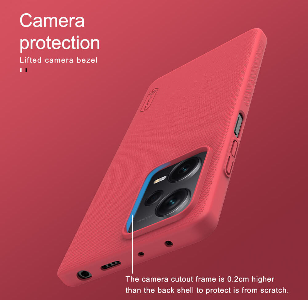 Nillkin Frosted Shield Xiaomi Redmi Note 12 Pro Plus Hoesje Rood afbeelding 7
