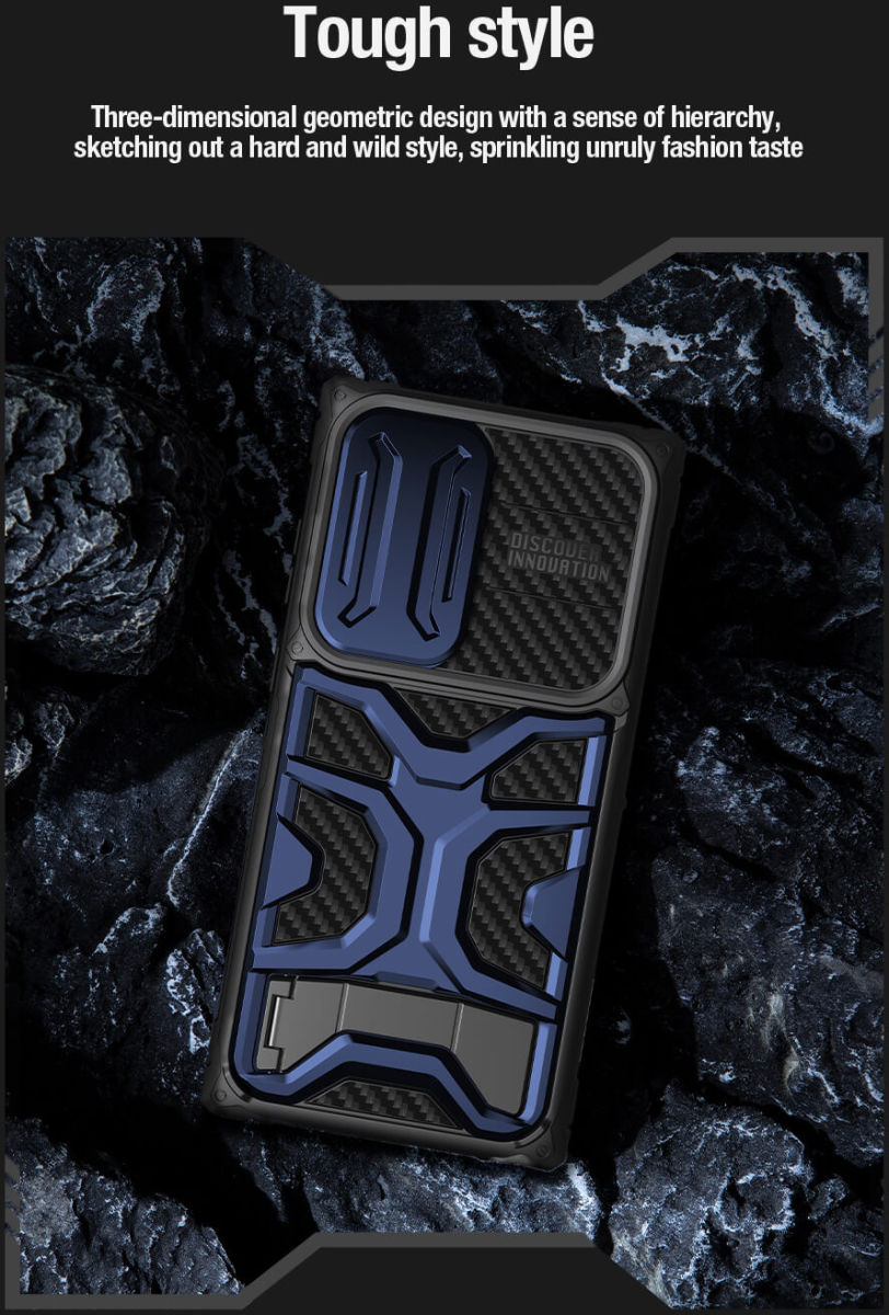 Nillkin Adventurer Samsung Galaxy S23 Ultra Hoesje Back Cover Blauw afbeelding 7
