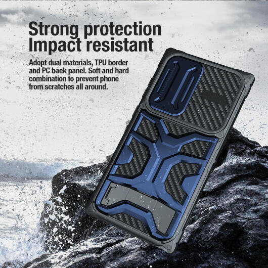 Nillkin Adventurer Samsung Galaxy S23 Ultra Hoesje Back Cover Blauw afbeelding 3