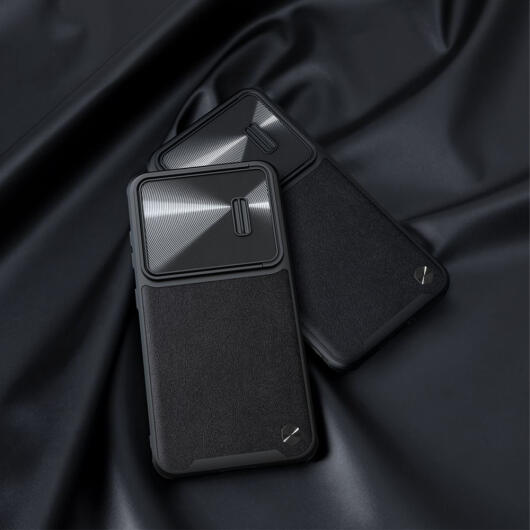 Nillkin Leather Samsung Galaxy S23 Hoesje met Camera Slider Zwart afbeelding 10