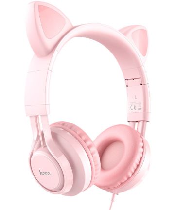 Hoco Kinder Koptelefoon Kattenoortjes met Ingebouwde Microfoon Roze Headsets