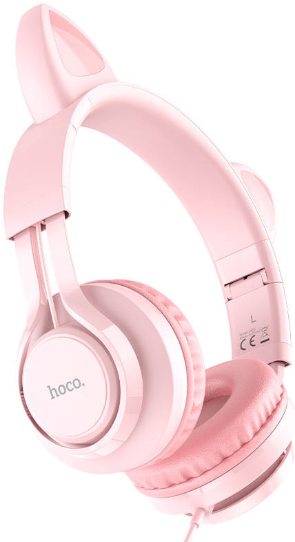 Hoco Kinder Koptelefoon Kattenoortjes met Ingebouwde Microfoon Roze afbeelding 3