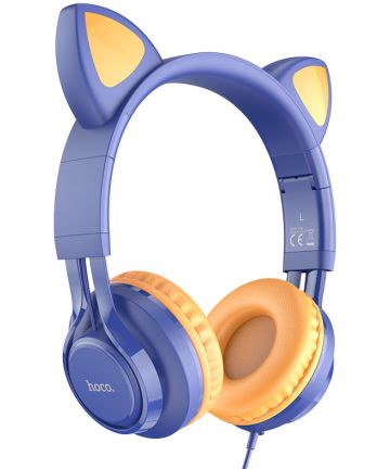 Hoco Kinder Koptelefoon Kattenoortjes met Ingebouwde Microfoon Paars Headsets