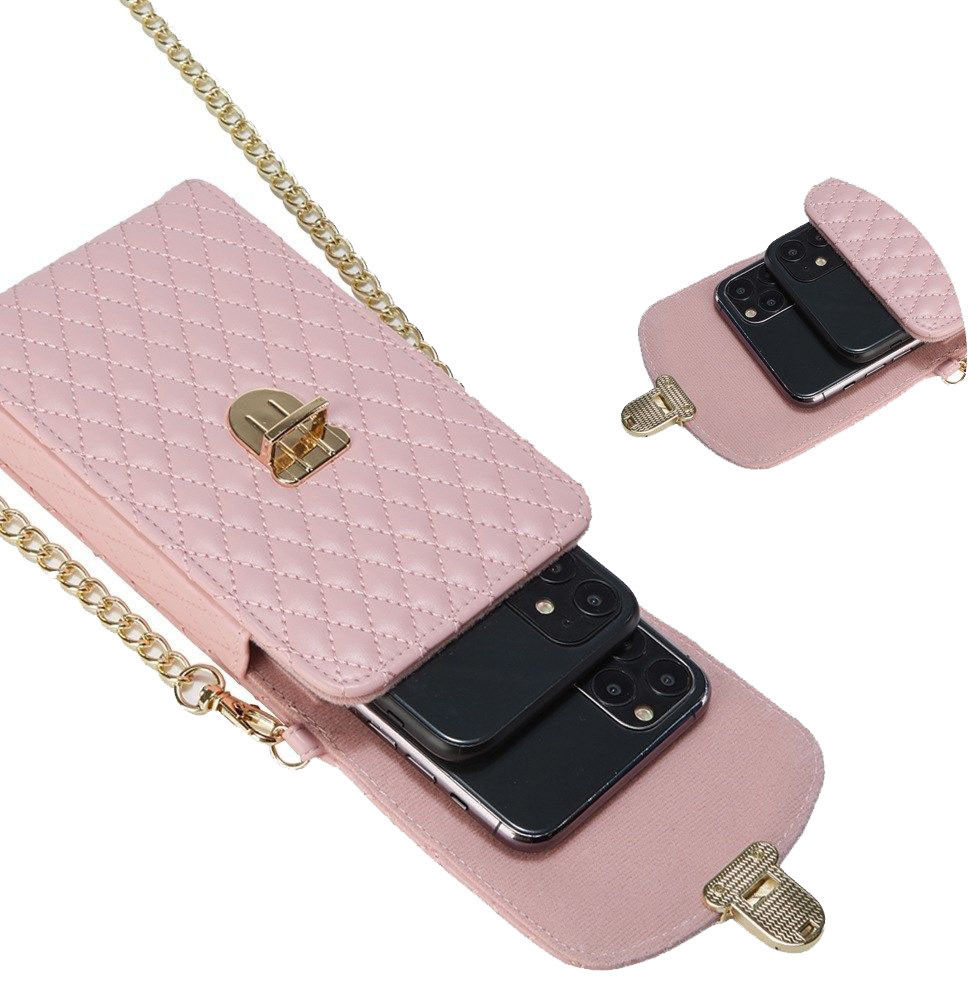 Universeel Crossbody Telefoontasje - Smartphone Schoudertasje Roze afbeelding 6