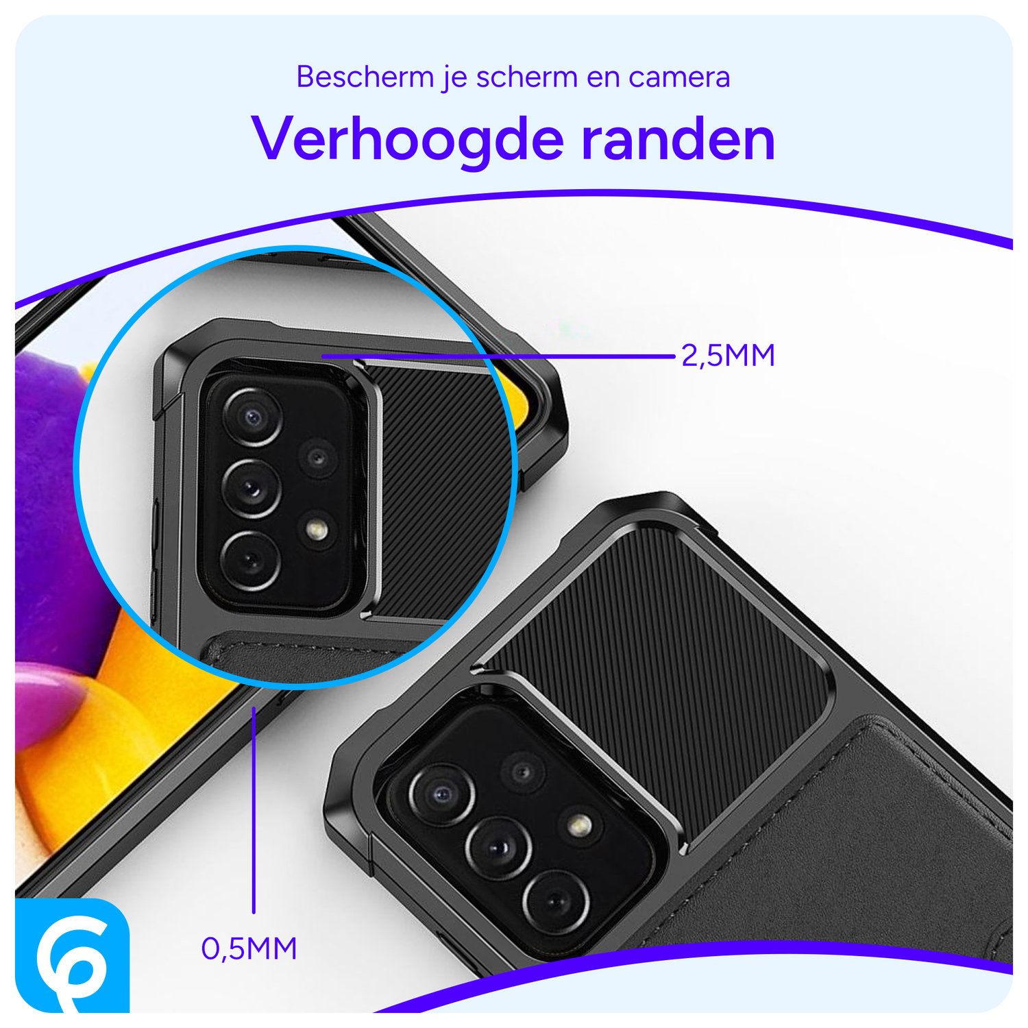 Samsung Galaxy A53 3 in 1 Back Cover Portemonnee Hoesje Zwart afbeelding 4