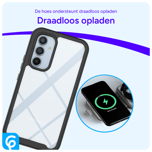 Samsung Galaxy A34 Hoesje Full Protect 360° Cover Hybride Zwart afbeelding 6