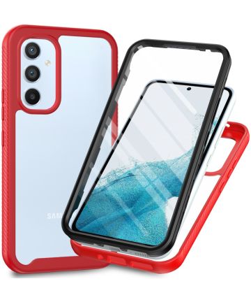 Samsung Galaxy A34 Hoesje Full Protect 360° Cover Hybride Rood Hoesjes