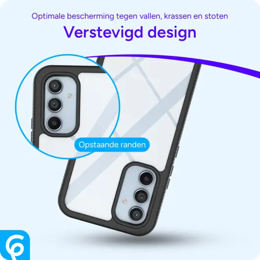 Samsung Galaxy A54 Hoesje Full Protect 360° Cover Hybride Zwart afbeelding 2