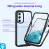Samsung Galaxy A54 Hoesje Full Protect 360° Cover Hybride Zwart afbeelding 4