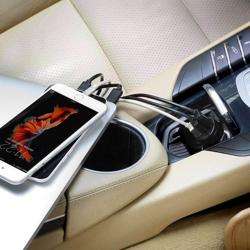 Aukey CC-T11 Quick Charge 3.0 Trio Port Car Charger Zwart afbeelding 4