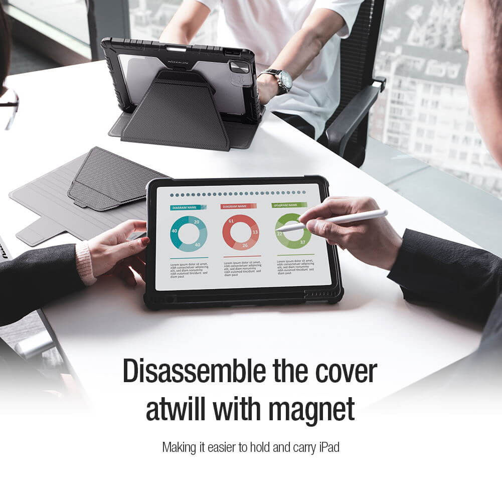 Nillkin Bumper SnapSafe Apple iPad 10.2 (2019/2020/2021) Hoes Zwart afbeelding 9