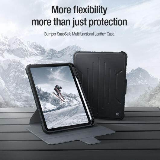 Nillkin Bumper SnapSafe Apple iPad 11 (2025) / 10.9 (2022) Hoes Book Case Zwart afbeelding 11