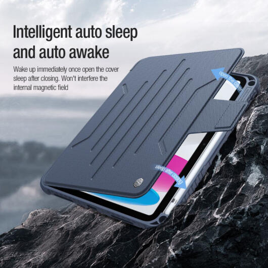 Nillkin Bumper SnapSafe Apple iPad 11 (2025) / 10.9 (2022) Hoes Book Case Zwart afbeelding 6