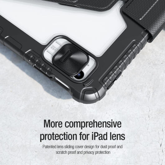 Nillkin Bumper SnapSafe Apple iPad 11 (2025) / 10.9 (2022) Hoes Book Case Zwart afbeelding 7