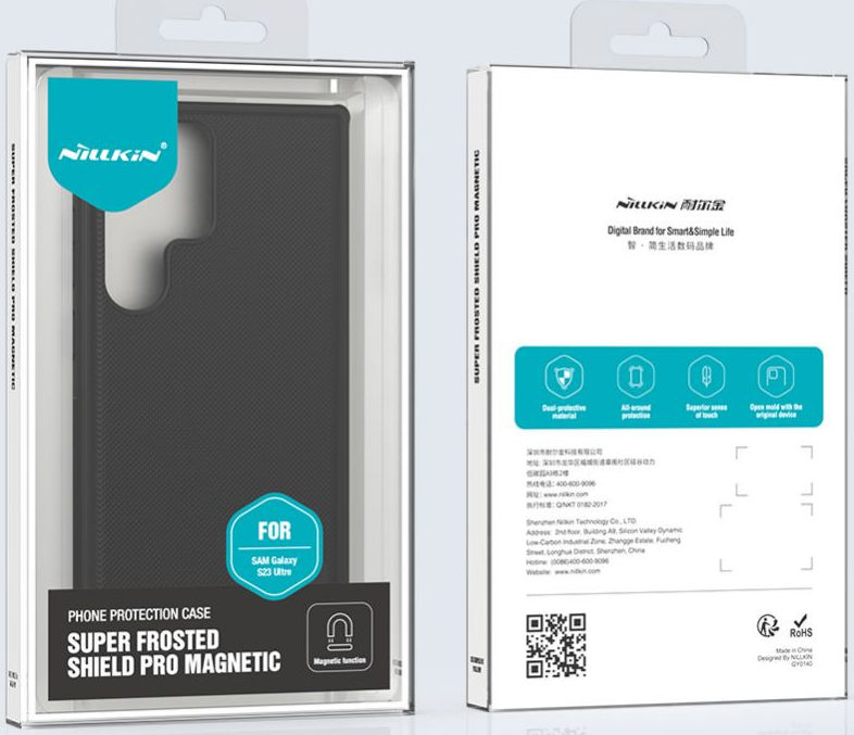 Nillkin Frosted Shield Samsung Galaxy S23 Ultra Hoesje MagSafe Zwart afbeelding 14