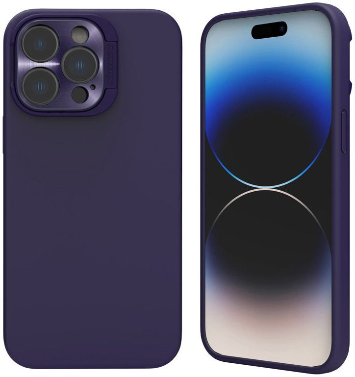 Nillkin Lens Wing iPhone 14 Pro Max Hoesje Siliconen met MagSafe Paars afbeelding 1