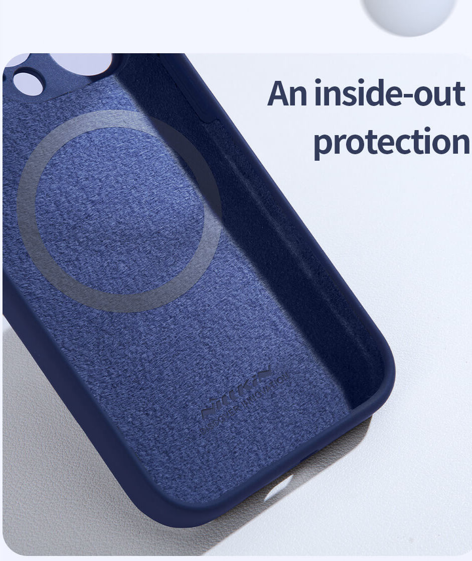 Nillkin Lens Wing iPhone 14 Pro Max Hoesje Siliconen met MagSafe Paars afbeelding 8