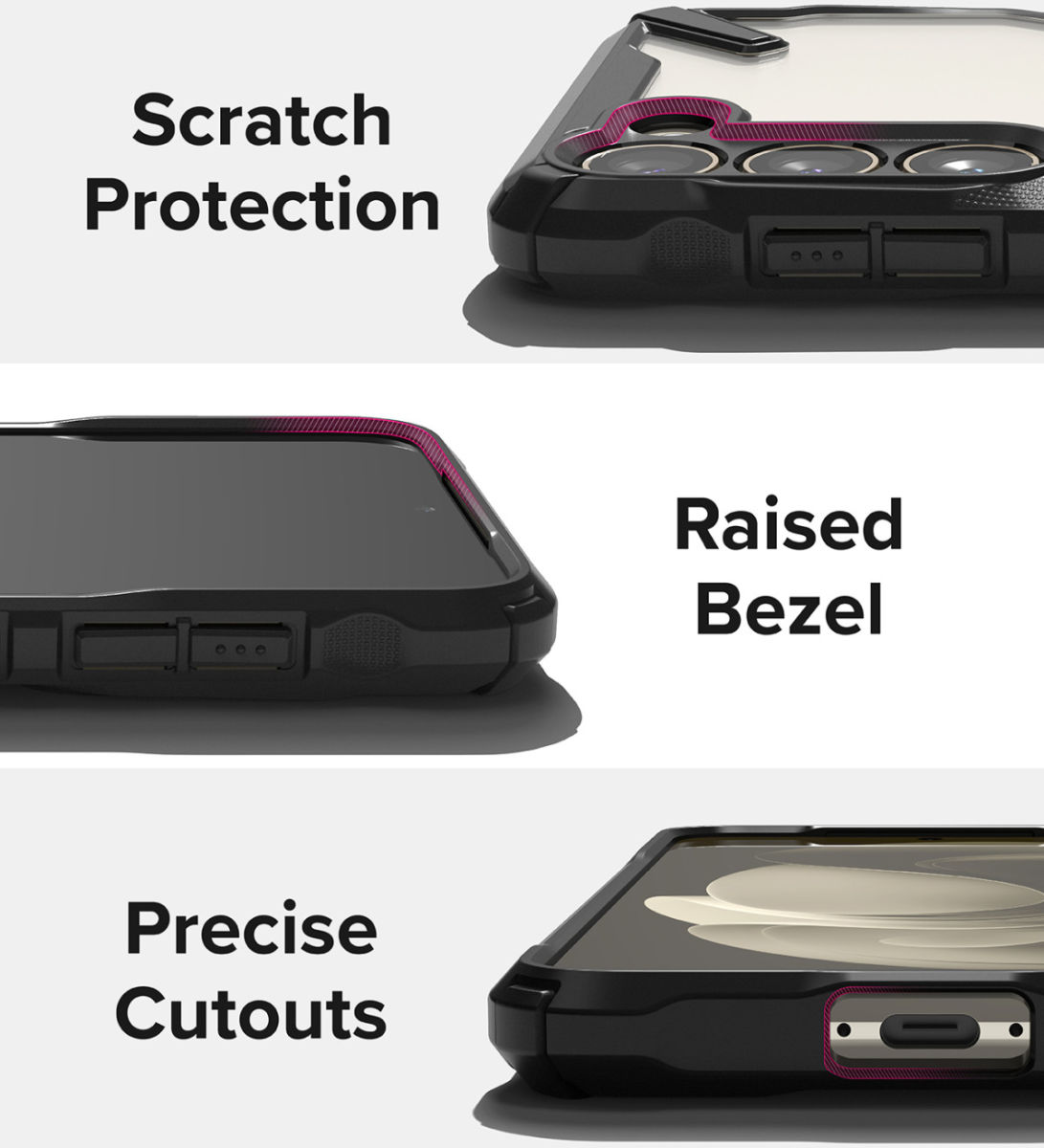 Ringke Fusion X Samsung Galaxy S23 Hoesje Back Cover Transparant Zwart afbeelding 10