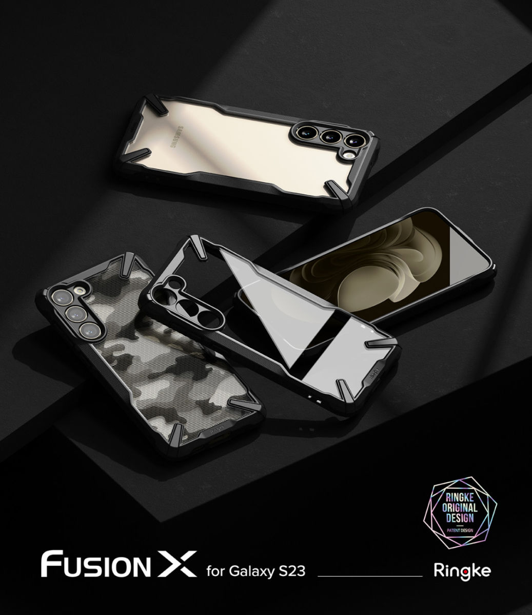 Ringke Fusion X Samsung Galaxy S23 Hoesje Back Cover Transparant Zwart afbeelding 15