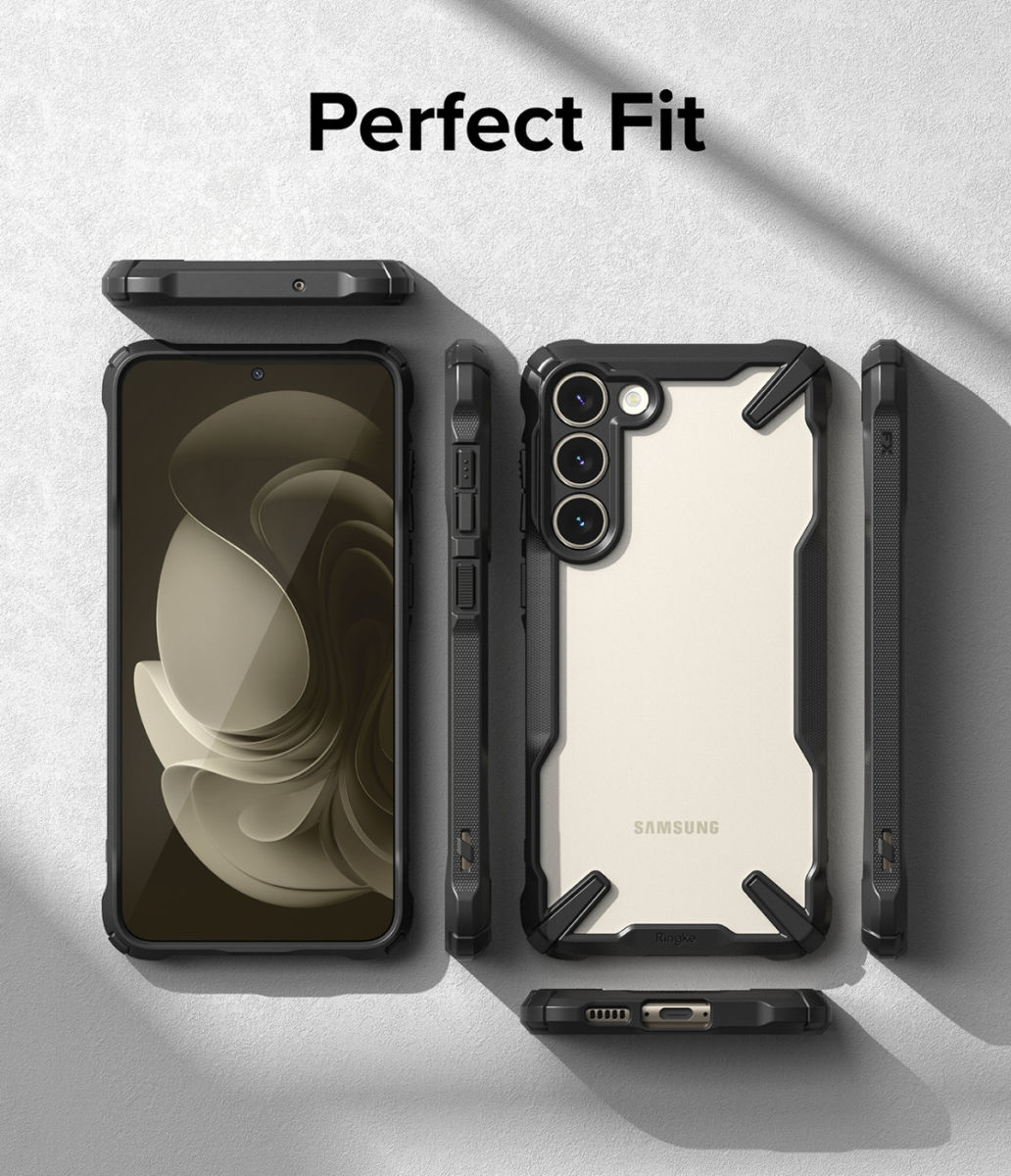 Ringke Fusion X Samsung Galaxy S23 Hoesje Back Cover Transparant Zwart afbeelding 9