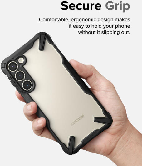 Ringke Fusion X Samsung Galaxy S23 Hoesje Back Cover Transparant Zwart afbeelding 6