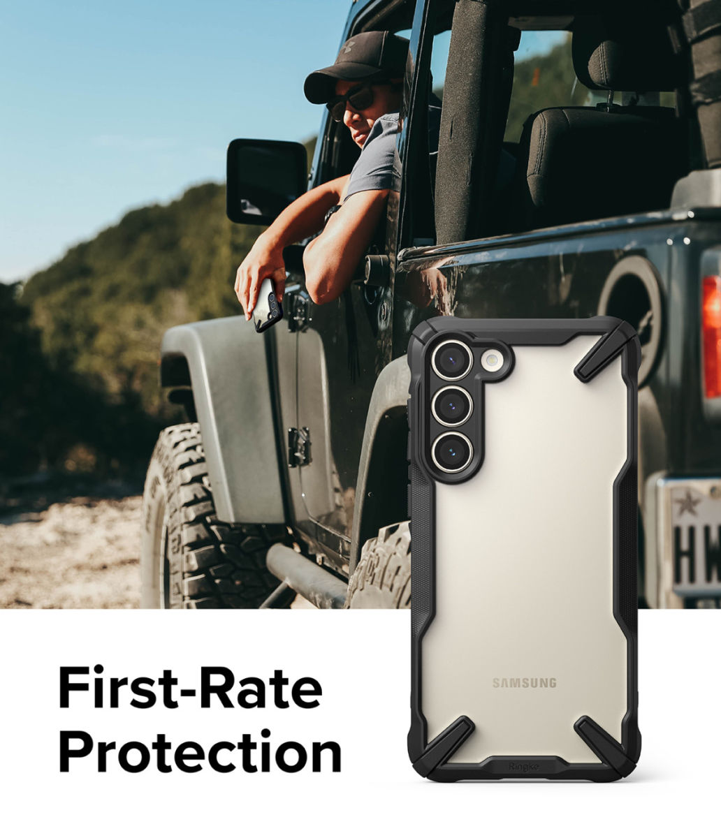 Ringke Fusion X Samsung Galaxy S23 Plus Hoesje Back Cover Zwart afbeelding 5