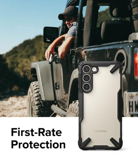 Ringke Fusion X Samsung Galaxy S23 Plus Hoesje Back Cover Zwart afbeelding 5