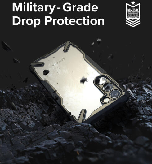 Ringke Fusion X Samsung Galaxy S23 Plus Hoesje Back Cover Zwart afbeelding 4