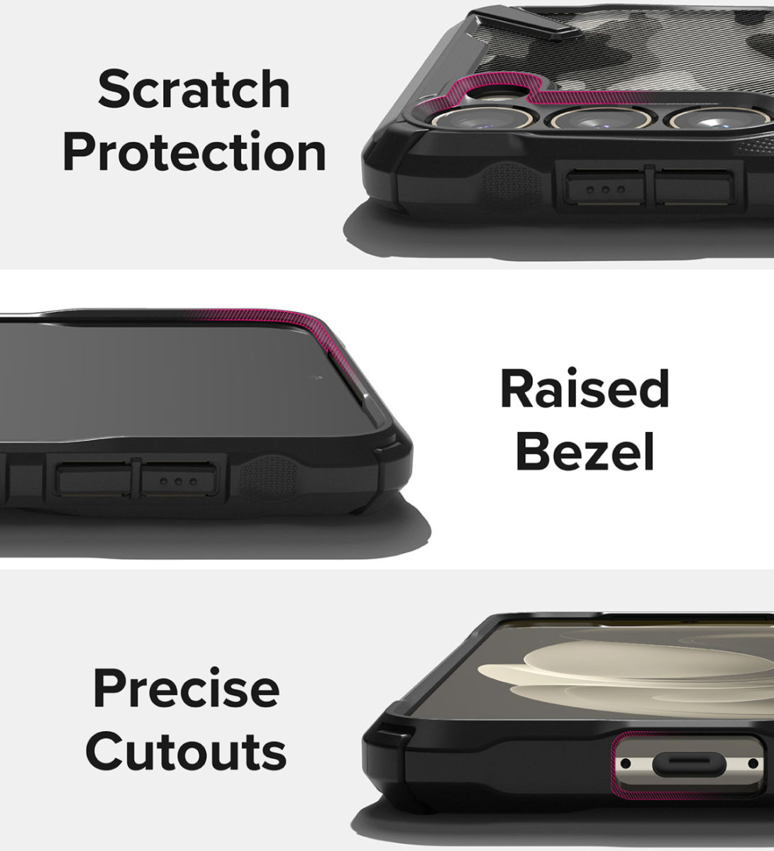 Ringke Fusion X Samsung Galaxy S23 Plus Hoesje Back Cover Camo Zwart afbeelding 10