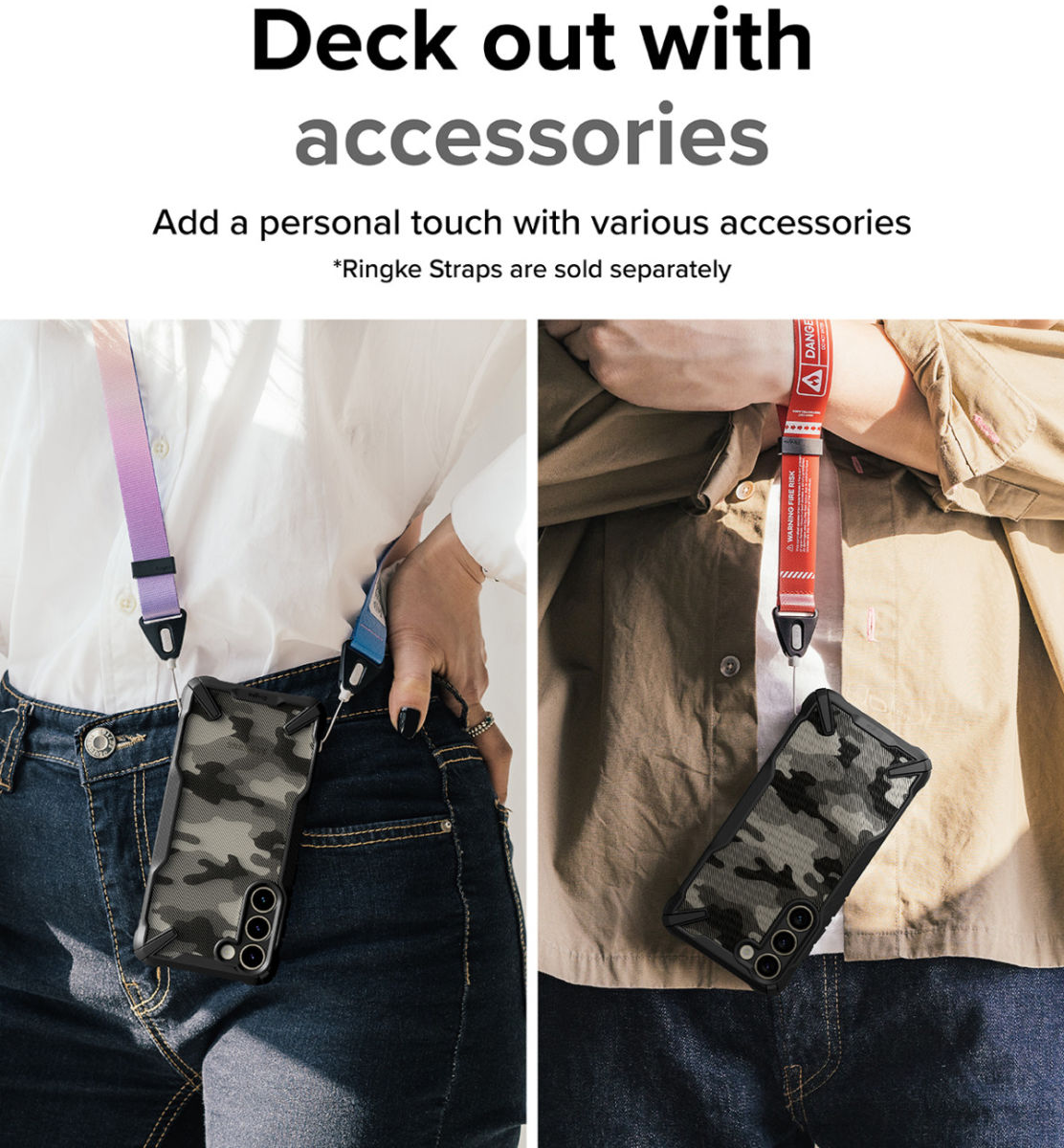 Ringke Fusion X Samsung Galaxy S23 Plus Hoesje Back Cover Camo Zwart afbeelding 12