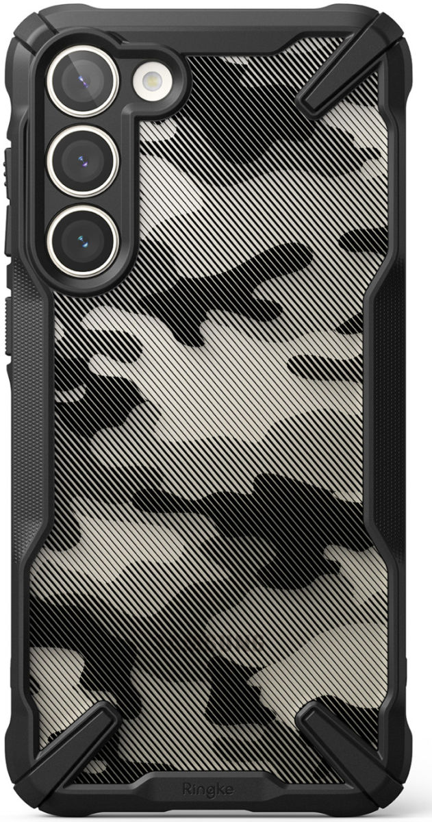 Ringke Fusion X Samsung Galaxy S23 Plus Hoesje Back Cover Camo Zwart afbeelding 2