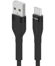 Ringke Pastel 2.4A USB-A naar USB-C Snellaad Kabel 12W 1.2 Meter Zwart