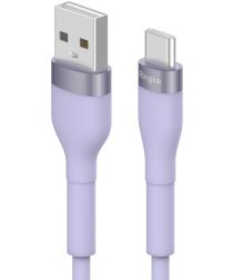 Ringke Pastel 2.4A USB 2.0 naar USB-C Snellaad Kabel 12W 2 Meter Paars