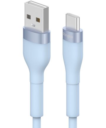 Ringke Pastel 2.4A USB 2.0 naar USB-C Snellaad Kabel 12W 2 Meter Blauw Kabels
