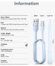 Ringke Pastel 2.4A USB 2.0 naar USB-C Snellaad Kabel 12W 2 Meter Blauw
