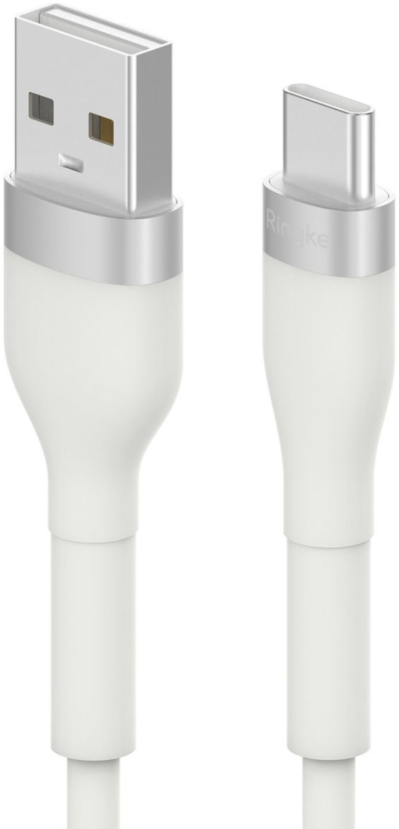 Ringke Pastel 2.4A USB 2.0 naar USB-C Snellaad Kabel 12W 2 Meter Wit afbeelding 1