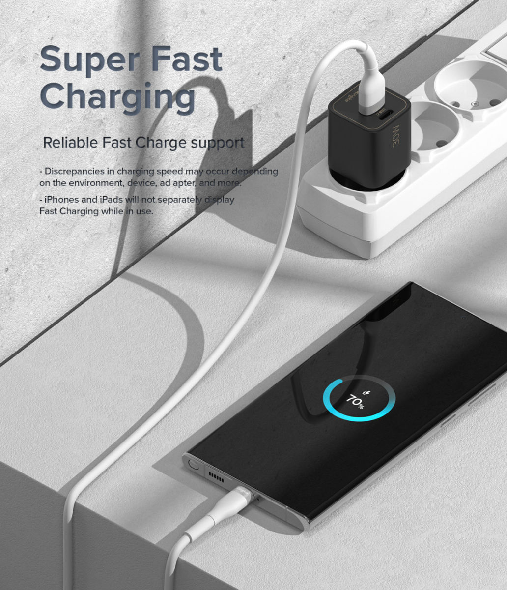 Ringke Pastel 2.4A USB 2.0 naar USB-C Snellaad Kabel 12W 2 Meter Wit afbeelding 3