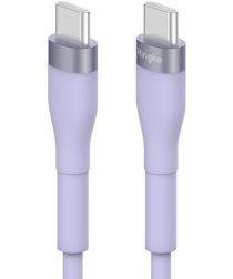 Ringke Pastel 3A USB-C Snellaad Kabel PD 3.0 en QC 3.0 60W 1.2M Paars