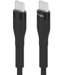 Ringke Pastel 3A USB-C Snellaad Kabel PD 3.0 en QC 3.0 60W 1.2M Zwart