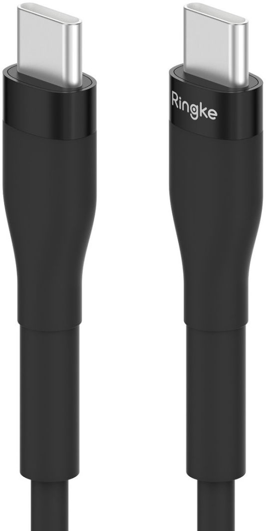 Ringke Pastel 3A USB-C Snellaad Kabel PD 3.0 en QC 3.0 60W 1.2M Zwart afbeelding 1