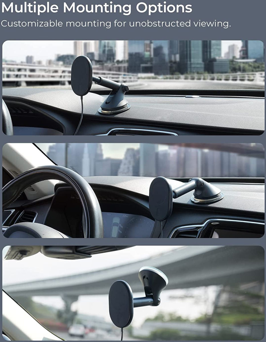 iOttie MagSafe Raam/Dashboard Telefoonhouder Auto met Opladen 7.5W afbeelding 3
