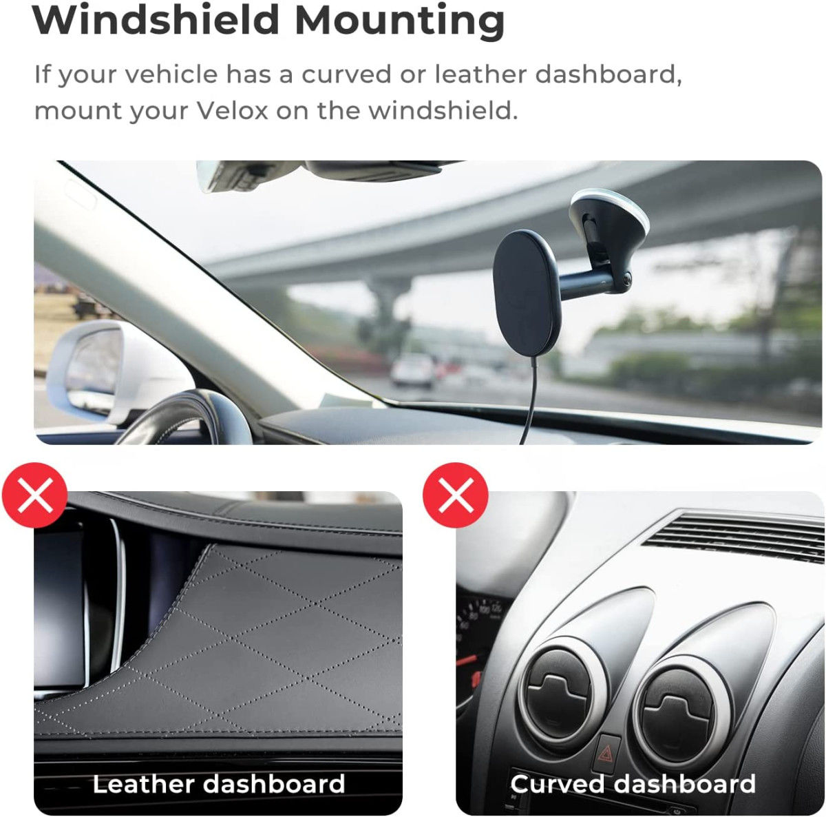 iOttie MagSafe Raam/Dashboard Telefoonhouder Auto met Opladen 7.5W afbeelding 4