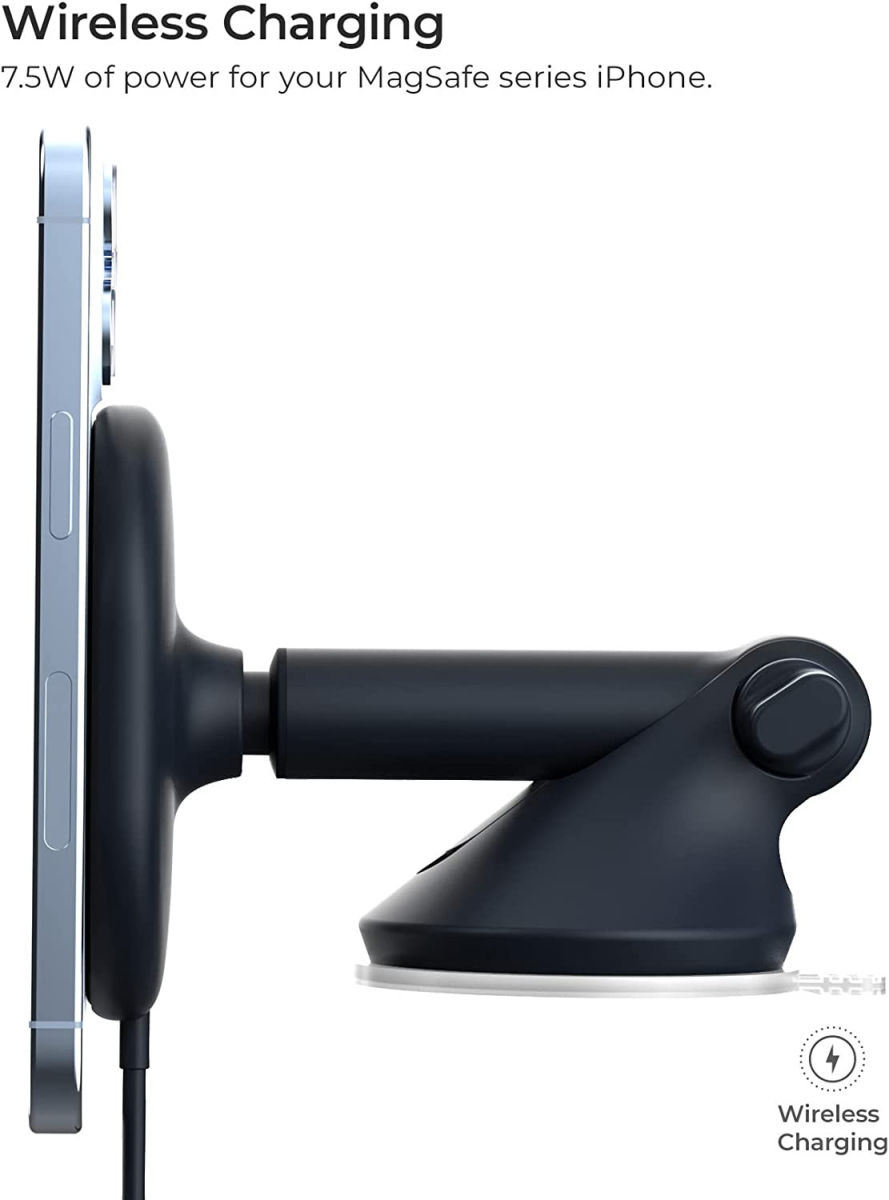 iOttie MagSafe Raam/Dashboard Telefoonhouder Auto met Opladen 7.5W afbeelding 6