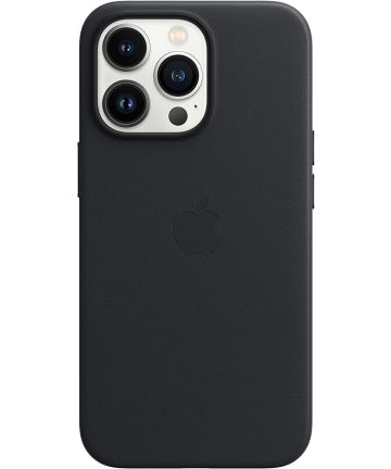 Origineel Apple iPhone 13 Pro Hoesje MagSafe Leather Case Zwart Hoesjes
